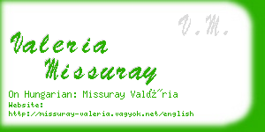 valeria missuray business card